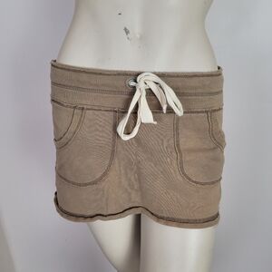 Vintage Y2K Aeropostale Brown Athletic Mini Skirt XS Preppy